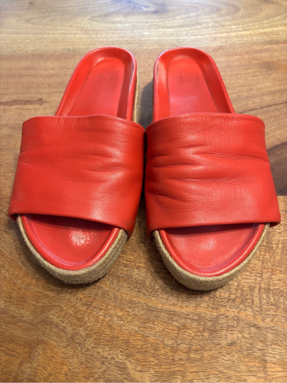 Beek - Poppy and Jute Slide Sandals - Leather Upper